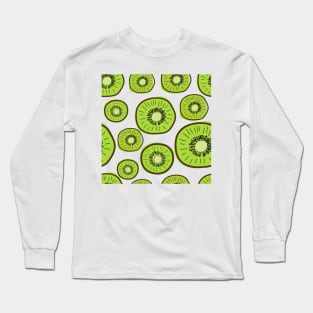 Kiwi Fruit Exotic Pattern Long Sleeve T-Shirt